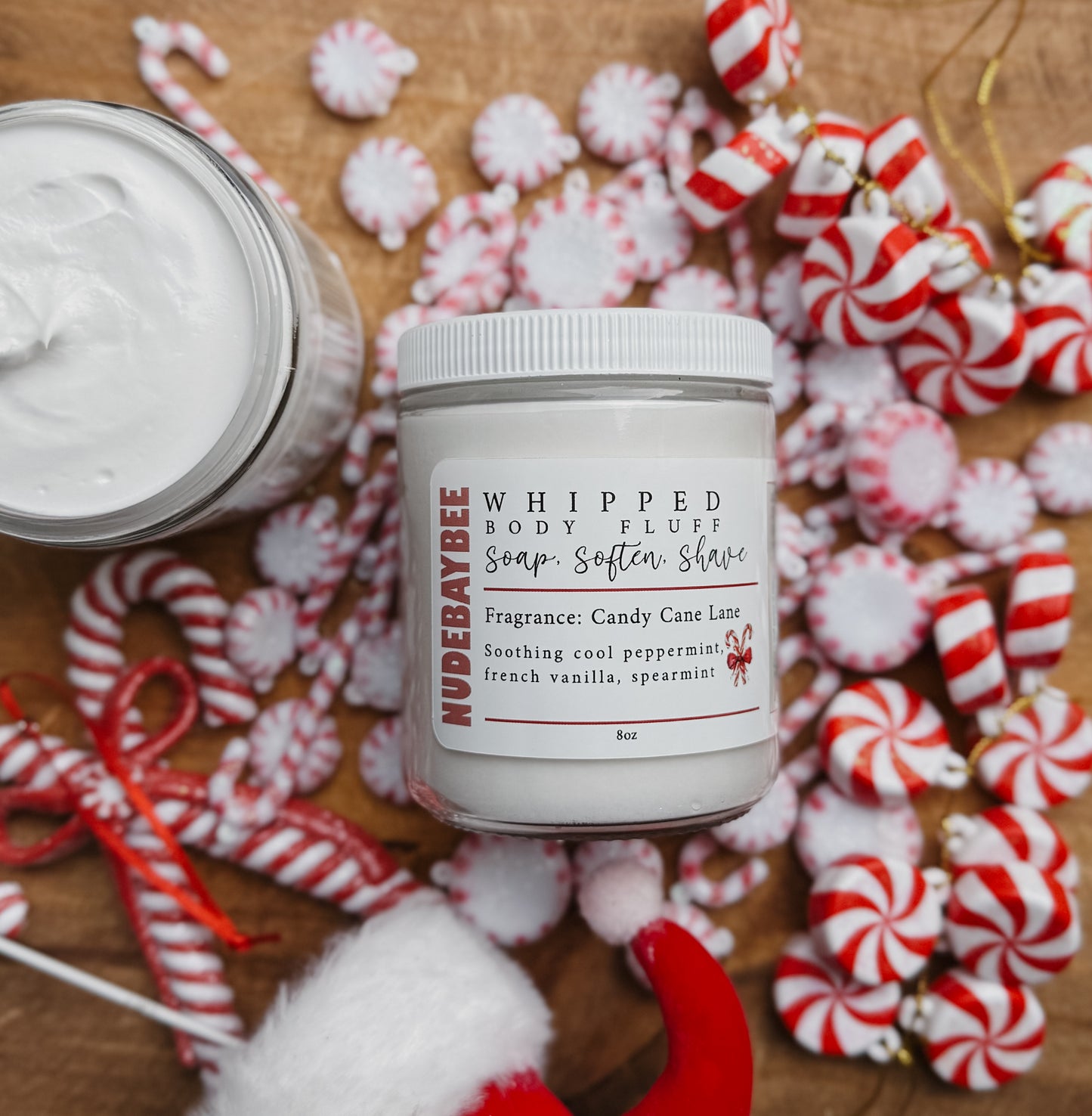 8oz Candy Cane Lane Whipped Body Fluff