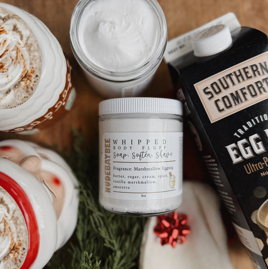 8oz Marshmallow Eggnog Whipped Body Fluff
